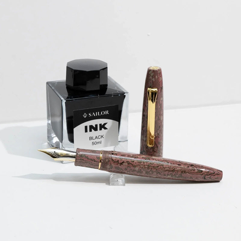 Bút Máy Sailor Naginata Togi Ebonite Umesaki 10-1814-438 Ngòi Vàng 21K - Ảnh 3