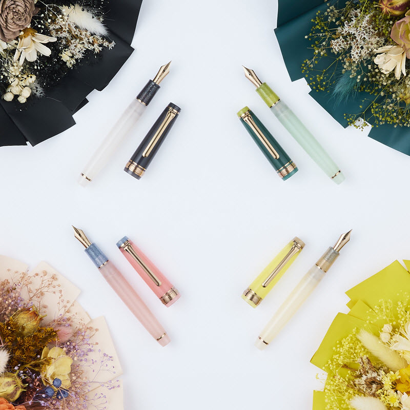 Bút Máy Sailor Professional Gear Slim Dried Flower #2 Black Rose 11-8630-420 - Ảnh 5
