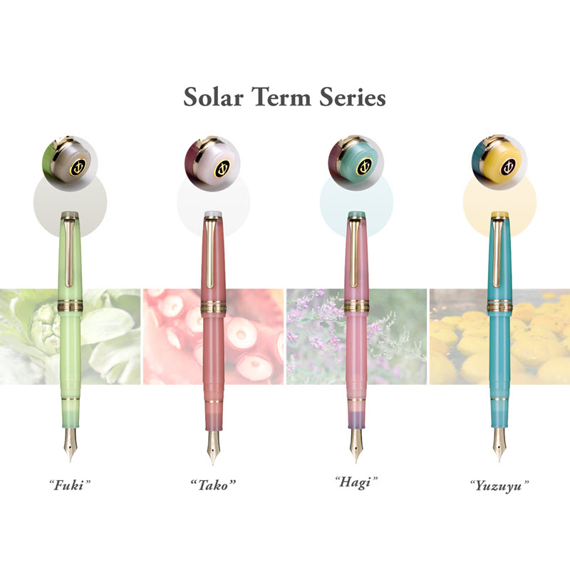 Set Bút Máy Sailor Professional Gear Slim Solar Term Fuki Kèm Mực Wakauguisu 20ml - Ảnh 4