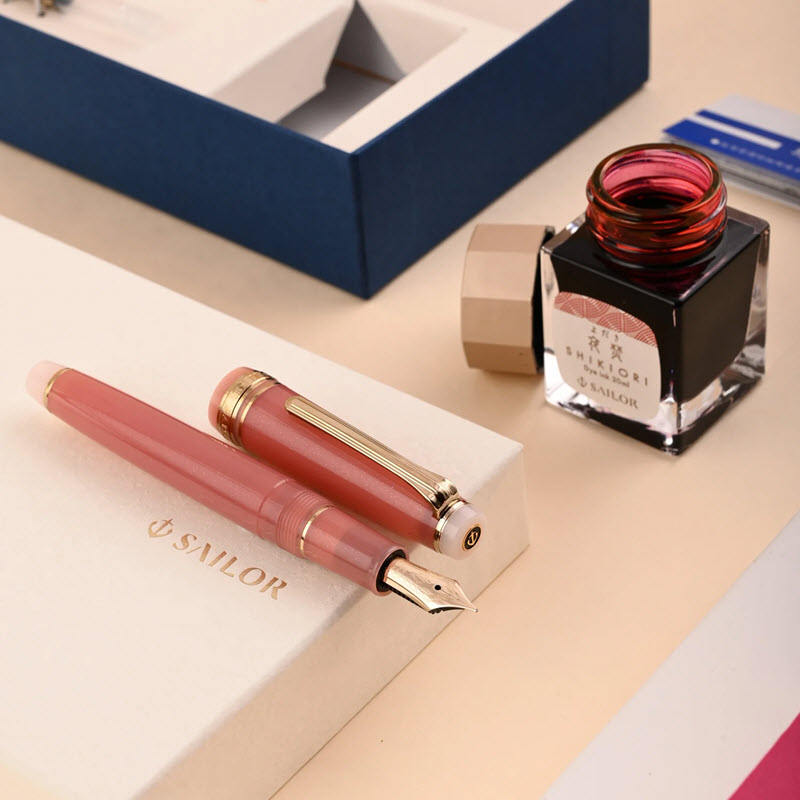 Set Bút Máy Sailor Professional Gear Slim Solar Term Tako Kèm Mực Yodaki 20ml