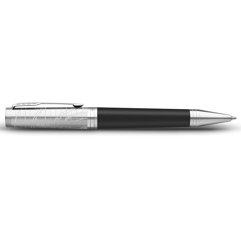 Bút bi Parker Ingenuity Legacy CT chính hãng thân đen chạm khắc cao cấp - Ảnh 3