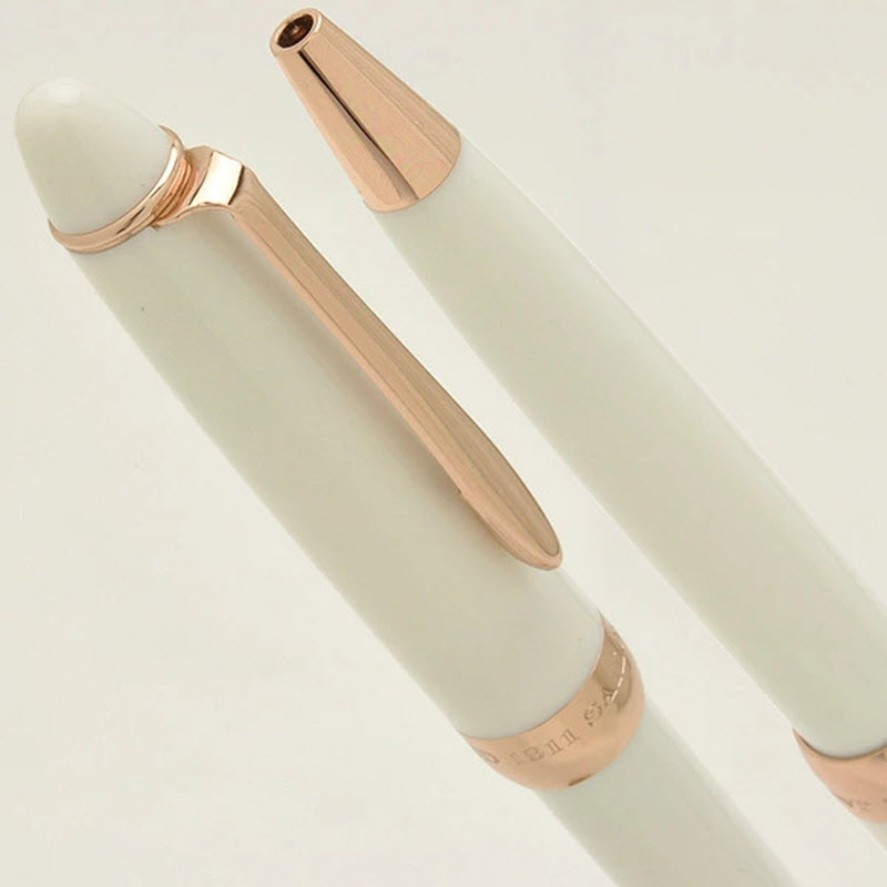 Bút Bi Ký Tên Sailor Fasciner Ballpoint Pen Pearl White 16-0525-210 Thanh Lịch - Ảnh 3