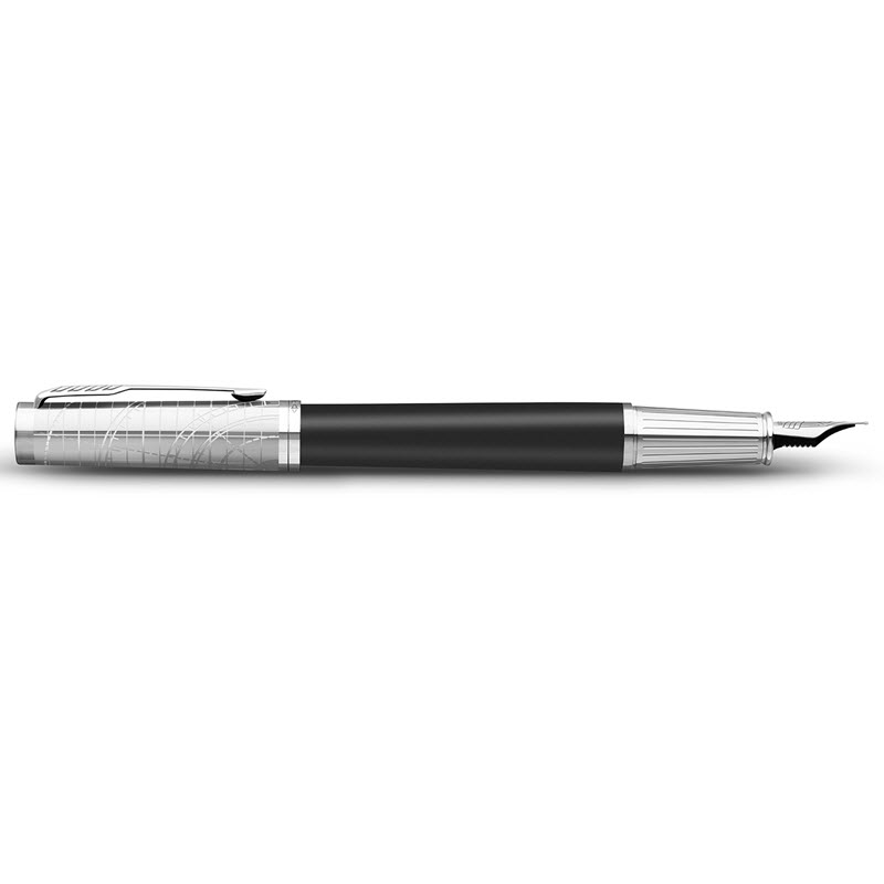 Bút máy Parker Ingenuity Legacy CT chính hãng thân đen chạm khắc cao cấp - Ảnh 3