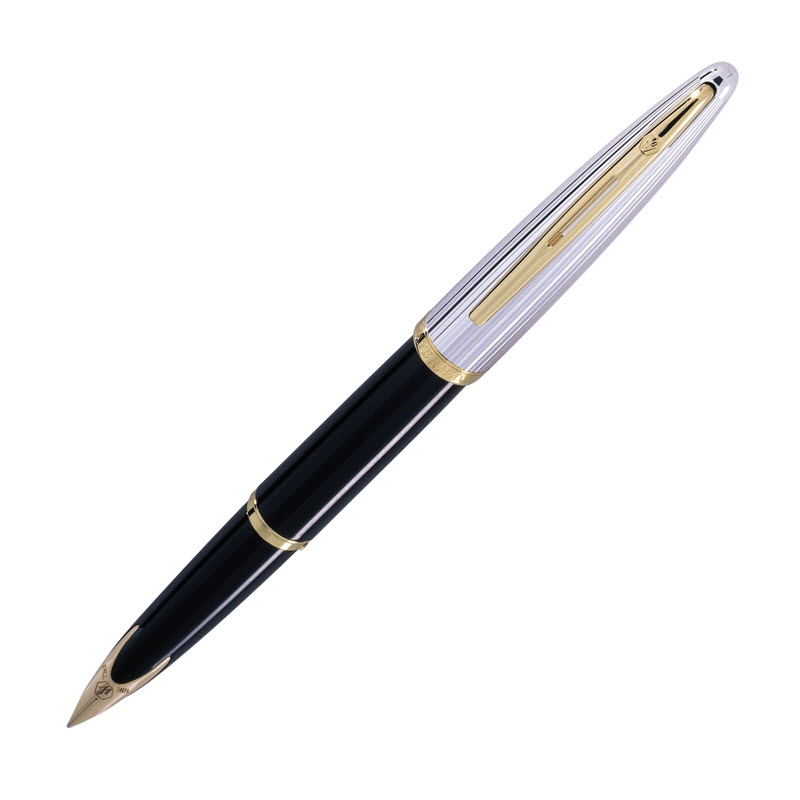 Bút Máy Ký Tên Waterman Carene DLX Black GT S0699940 Ngòi Vàng Tinh Xảo - Ảnh 2