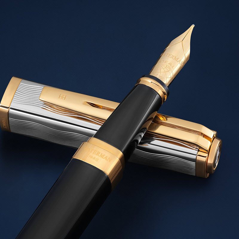 Bút Máy Waterman Exception Reflections of Paris Slim DLX BLK GT 2200947 Cao Cấp