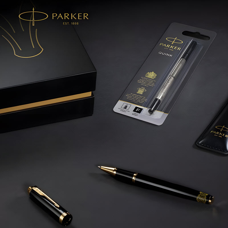 Bộ quà bút ký Parker IM Black GT TB4-1975576 kèm ngòi và bao da cao cấp - Ảnh 2