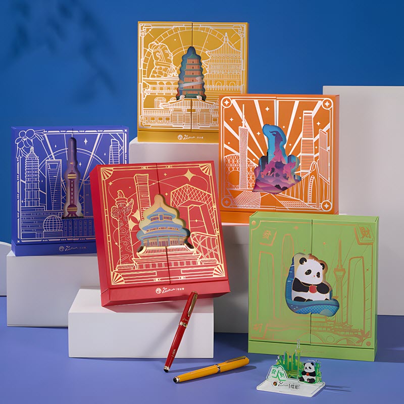 Bộ quà bút ký Picasso cao cấp chủ đề TP. Tây An làm quà tặng - Ảnh 3