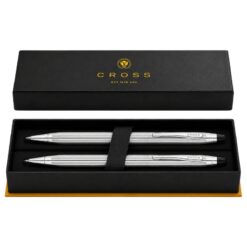 Bộ Bút Ký Cross Classic Century 350105 – Mạ Chrome Bóng, Bút Bi Cơ Chế Xoay Và Bút Chì Cơ Kèm Hộp Quà