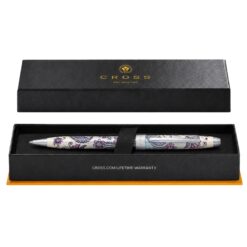 Bút Bi Cross Botanica Họa Tiết Hoa Lan Tím AT0642-2 – Cơ Chế Xoay, Ngòi Medium #8513, Kèm Hộp Quà Cao Cấp