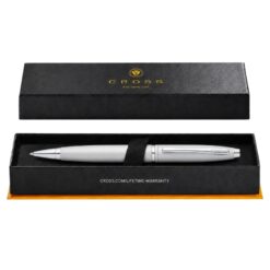 Bút Bi Cross Calais Mạ Chrome Ánh Lụa AT0112-16 – Hoàn Thiện Satin Chrome, Ngòi Trung Mực Đen, Kèm Hộp Quà Cao Cấp