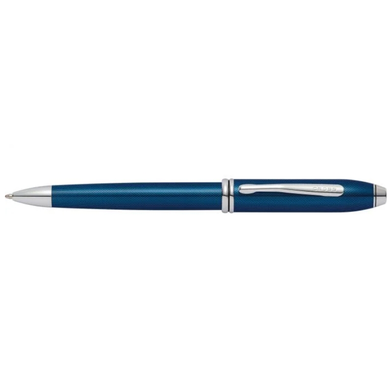 Bút Bi Cross Townsend 692TW-1 Xanh Dương Thạch Anh – Họa Tiết Kim Cương, Cơ Chế Xoay, Ngòi Trung #8513 Kèm Hộp - Ảnh 4