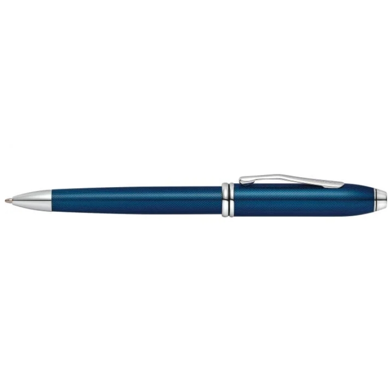 Bút Bi Cross Townsend 692TW-1 Xanh Dương Thạch Anh – Họa Tiết Kim Cương, Cơ Chế Xoay, Ngòi Trung #8513 Kèm Hộp - Ảnh 5