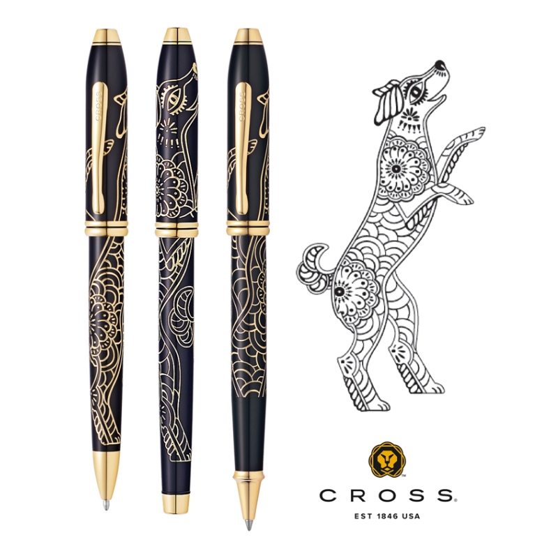 Bút Bi Cross Townsend AT0042-54 Năm Tuổi Tuất – Sơn Mài Đen Bóng, Mạ Vàng 23KT, Cơ Chế Xoay Đóng Mở Kèm Hộp Cao Cấp - Ảnh 6