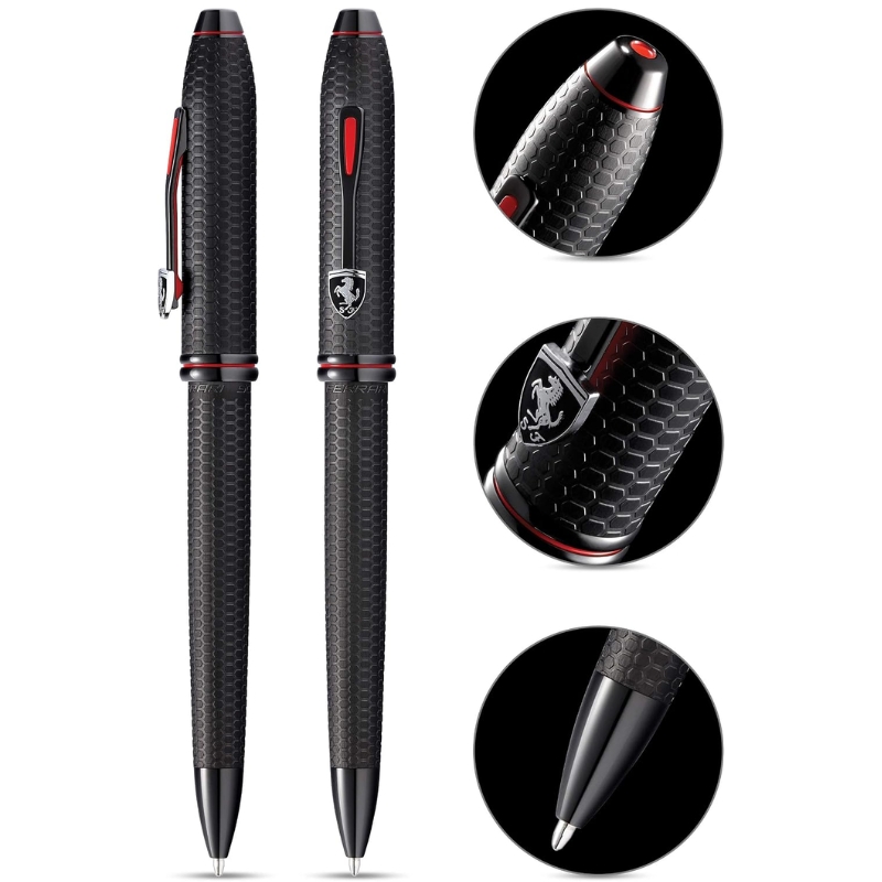 Bút Bi Cross Townsend Ferrari FR0042-58 – PVD Đen Nhám Cá Tính, Họa Tiết Honeycomb, Cơ Chế Xoay Tiện Lợi Kèm Hộp Cao Cấp - Ảnh 7