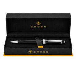 Bút Bi Khô Cross Bailey Light AT0742-1 – Thân Resin Đen Bóng, Mạ Chrome, Cơ Chế Xoay, Ruột Thay Thế Dễ Dàng Kèm Hộp Hãng Cao Cấp