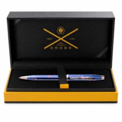 Bút Bi Khô Cross Century II Hoa Anh Đào AT0082-163 – Sơn Mài Xanh Cobalt, Xoay Thu Ngòi, Mực Khô Nhanh Kèm Hộp Hãng Cao Cấp