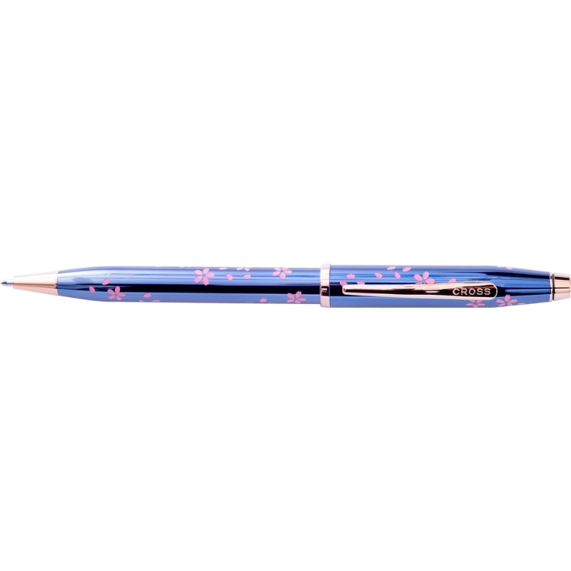 Bút Bi Khô Cross Century II Hoa Anh Đào AT0082-163 – Sơn Mài Xanh Cobalt, Xoay Thu Ngòi, Mực Khô Nhanh Kèm Hộp Hãng Cao Cấp - Ảnh 4