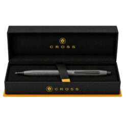 Bút Bi Khô Cross Classic Century AT0082-168 – Xám Slate Gray, Họa Tiết Kim Cương, Xoay Thu Ngòi Tiện Lợi Kèm Hộp Hãng Cao Cấp