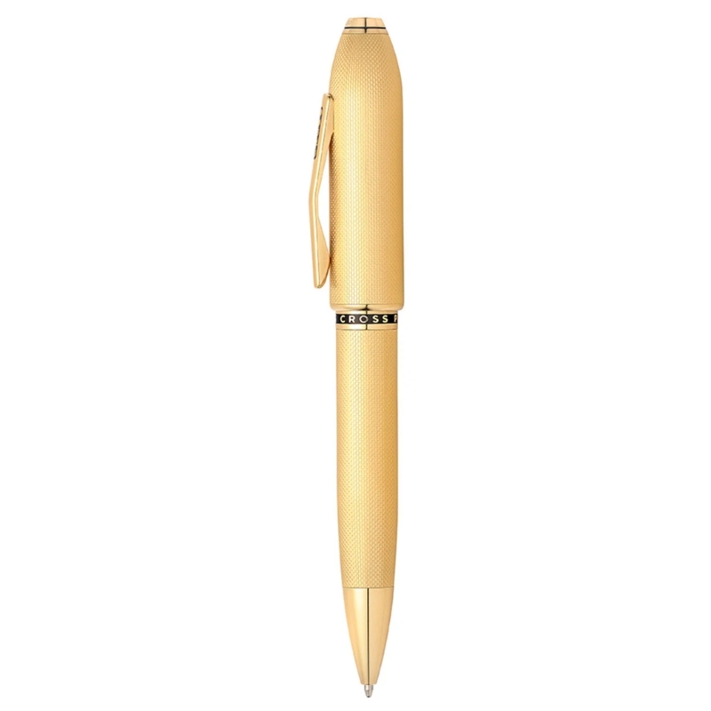 Bút Bi Khô Cross Peerless AT0702-4 – Thân Mạ Vàng 23KT, Họa Tiết Guilloché Đính Pha Lê, Xoay Thu Ngòi Tiện Lợi Kèm Hộp Cao Cấp - Ảnh 3