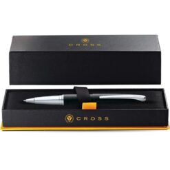 Bút Bi Ký Tên Cross ATX Màu Đen Bazan 885-3 – Rollerball Mực Gel Êm, Thay Ruột Tiện Lợi Kèm Hộp Quà Cao Cấp
