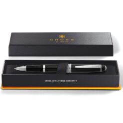 Bút Bi Ký Tên Cross Bailey Màu Đen Sơn Mài Cao Cấp AT0455-7 – Mực Gel Viết Mượt, Thay Refill Dễ Dàng Kèm Hộp Quà