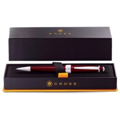 Bút Bi Ký Tên Cross Bailey Màu Đỏ AT0452-8 – Ngòi M 0.7mm Viết Êm, Cơ Chế Xoay Tiện Lợi, Thay Refill Dễ Dàng Kèm Hộp