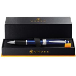 Bút Bi Ký Tên Cross Bailey Màu Xanh Dương Sơn Mài AT0455-12 – Ngòi Medium 0.7mm Viết Mượt, Thay Refill Dễ Dàng Kèm Hộp Quà