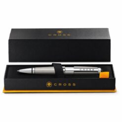 Bút Bi Ký Tên Cross Edge AT0555-5 Màu Xám Kim Loại – Cơ Chế Trượt Một Tay, Ruột Gel, Thay Ruột Linh Hoạt Kèm Hộp Quà