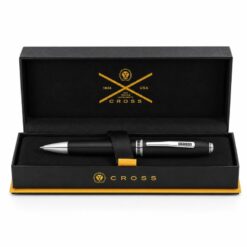Bút Bi Ký Tên Cross Peerless 125 AT0702-1 Màu Đen – Cơ Chế Xoay, Ruột Medium 0.7mm, Pha Lê Swarovski Kèm Hộp Quà