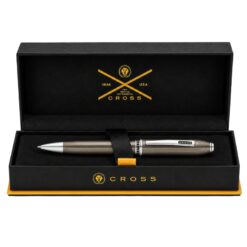 Bút Bi Ký Tên Cross Peerless 125 AT0702-13 Màu Xám Titanium – Cơ Chế Xoay, Ruột Medium 0.7mm, Mạ Platinum Cao Cấp Kèm Hộp