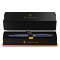 Bút Bi Nước Cross ATX Xanh Thẫm 885-45 – Vân Kim Cương, Ngòi 0.7mm, Mực Gel Mượt Viết Êm Kèm Hộp Hãng Cao Cấp
