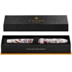 Bút Bi Nước Cross Botanica Hoạ Tiết Hoa Đăng Tiêu Đỏ AT0645-3 – Mực Gel Mượt, Chuyển Đổi Bi Khô, Kèm Hộp Quà Cao Cấp