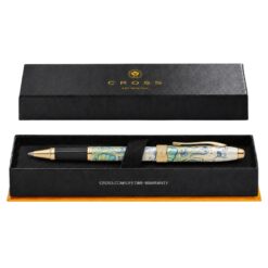 Bút Bi Nước Cross Botanica Họa Tiết Hoa Hiên Xanh AT0645-4 – Mực Gel Mượt, Chuyển Đổi Bi Khô, Kèm Hộp Quà Cao Cấp