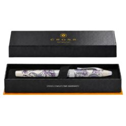 Bút Bi Nước Cross Botanica Họa Tiết Hoa Lan Tím AT0645-2 – Mực Gel Mượt, Chuyển Đổi Bi Khô, Kèm Hộp Quà Cao Cấp