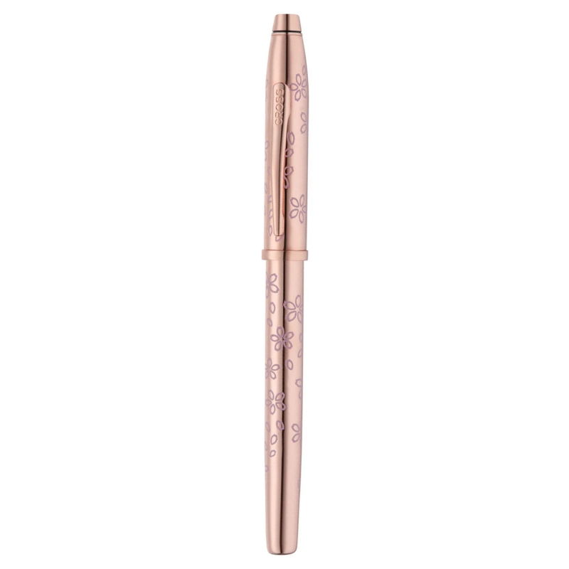 Bút Bi Nước Cross Century II Hoa Anh Đào AT0085WG-169 – Mạ Vàng Hồng, Họa Tiết 360°, Viết Êm Mượt Kèm Hộp Cao Cấp - Ảnh 3