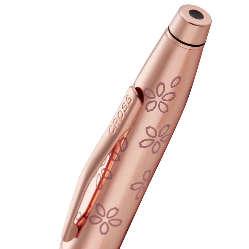 Bút Bi Nước Cross Century II Hoa Anh Đào AT0085WG-169 – Mạ Vàng Hồng, Họa Tiết 360°, Viết Êm Mượt Kèm Hộp Cao Cấp - Ảnh 4