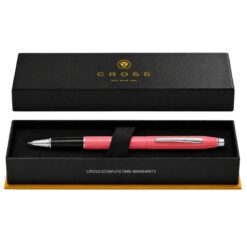 Bút Bi Nước Cross Classic Century Sơn Mài Hồng San Hô – Thân Đồng Thau, Mực Gel Mượt Kèm Hộp Quà Cao Cấp