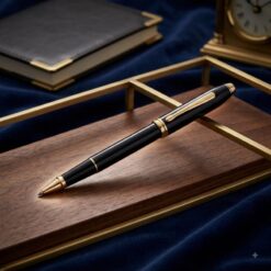 Alternative view of Bút Bi Nước Cross Townsend 575 Màu Đen – Sơn Mài Bóng, Mạ Vàng 23KT, Ruột Rollerball Gel #8523 Kèm Hộp Cao Cấp