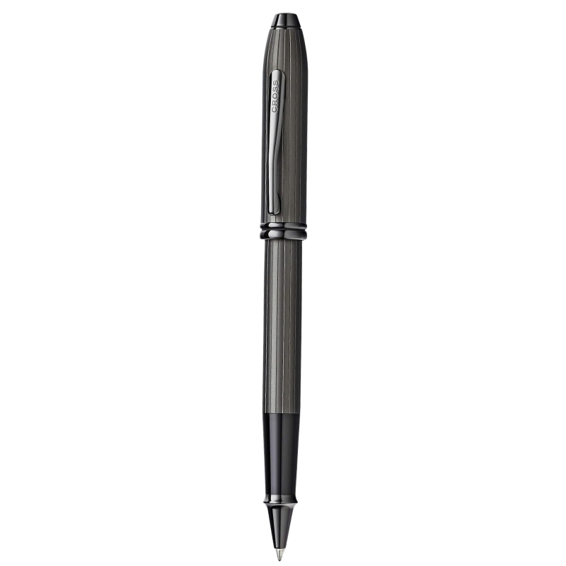 Bút Bi Nước Cross Townsend AT0045-60 – Thân Đen Nhám Khắc Dọc, Viết Gel Êm Mượt, Ruột Mực Dễ Thay Kèm Hộp Hãng Cao Cấp - Ảnh 2