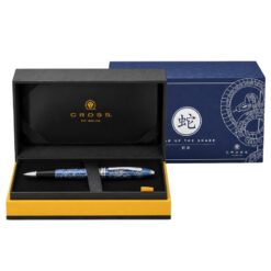 Bút Bi Nước Cross Townsend Zodiac AT0045-76 – Sơn Mài Xanh, Họa Tiết Rắn Tinh Xảo, Rollerball Viết Êm Mượt Kèm Hộp Cao Cấp