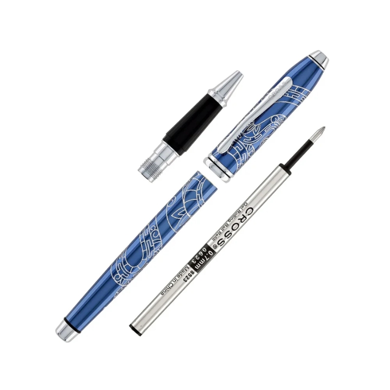Bút Bi Nước Cross Townsend Zodiac AT0045-76 – Sơn Mài Xanh, Họa Tiết Rắn Tinh Xảo, Rollerball Viết Êm Mượt Kèm Hộp Cao Cấp - Ảnh 3
