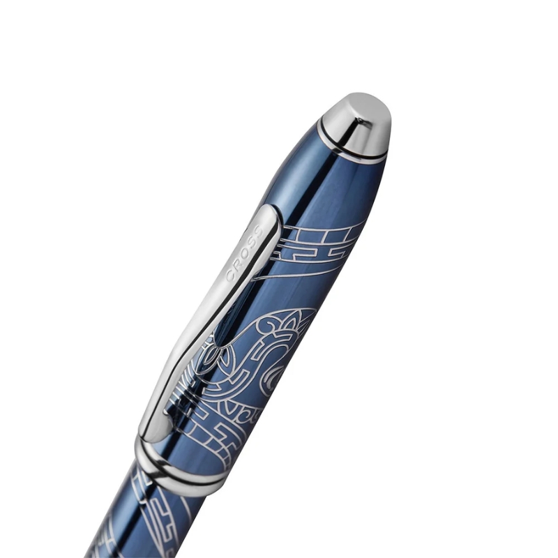 Bút Bi Nước Cross Townsend Zodiac AT0045-76 – Sơn Mài Xanh, Họa Tiết Rắn Tinh Xảo, Rollerball Viết Êm Mượt Kèm Hộp Cao Cấp - Ảnh 4