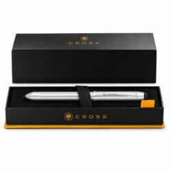 Bút Đa Chức Năng Cross Tech3+ AT0090-1 Mạ Chrome Bóng – 3 Ngòi Viết, Stylus Cảm Ứng, Cơ Chế Xoay Kèm Hộp