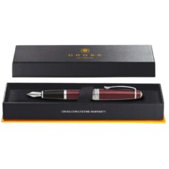 Bút Máy Cross Bailey Đỏ Sơn Mài AT0456-8MS – Ngòi Thép Medium, Thiết Kế Cân Đối Kèm Hộp Quà Cao Cấp