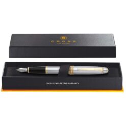 Bút Máy Cross Bailey Medalist AT0456-6MS – Mạ Chrome Bóng, Ngòi Thép Medium Kèm Hộp Quà Cao Cấp