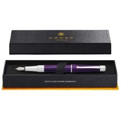 Bút Máy Cross Beverly Màu Tím AT0496-7MS – Ngòi Thép Không Gỉ, Thay Ống Mực Dễ Dàng Kèm Hộp Quà Cao Cấp