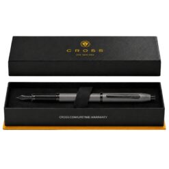 Bút Máy Cross Century II Xám Kim Loại Sẫm AT0086-115MJ – Ngòi Medium, Viết Mượt, Dùng Converter Kèm Hộp Quà