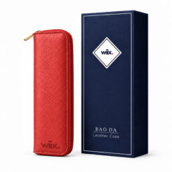 Bao da đựng bút cao cấp WA-BD001 màu đỏ kèm hộp; giúp bảo vệ sản phẩm và cấu thành set quà