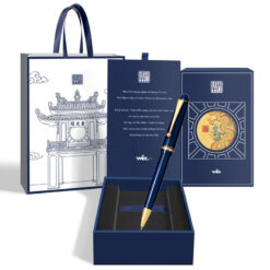 Bộ quà tặng “Khai Trí” cùng bút ký Pilot CT 74 màu xanh navy mạ vàng 14K cao cấp